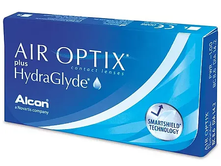 Air Optix Plus Hydraglyde Μυωπίας Μηνιαίοι 6pack